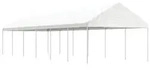 vidaXL Pavillon mit Dach Wei&szlig; 13,38x4,08x3,22 m Polyethylen