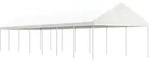 vidaXL Pavillon mit Dach Wei&szlig; 15,61x4,08x3,22 m Polyethylen