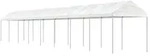 vidaXL Pavillon mit Dach Wei&szlig; 17,84x2,28x2,69 m Polyethylen