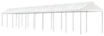 vidaXL Pavillon mit Dach Wei&szlig; 20,07x2,28x2,69 m Polyethylen