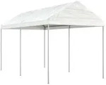 vidaXL Pavillon mit Dach Wei&szlig; 4,46x2,28x2,69 m Polyethylen