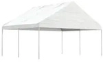 vidaXL Pavillon mit Dach Wei&szlig; 4,46x5,88x3,75 m Polyethylen