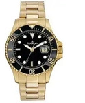 Dugena Herren-Armbanduhr Diver, Quarz, Indexe, Edelstahlgeh&auml;use, 30 bar
