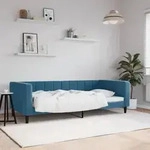 vidaXL Tagesbett Blau 90x200 cm Samt