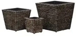 vidaXL Blumenk&uuml;bel 3 Stk. Wasserhyazinthe Braun