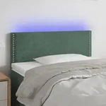 vidaXL LED Kopfteil Dunkelgr&uuml;n 80x5x78/88 cm Samt