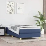vidaXL Bettgestell ohne Matratze Blau 90x200 cm Stoff
