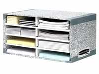 Fellowes Bankers Box System Schreibtischmanager, Karton, Papier, Grau, A4,