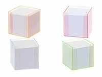 "folia Zettelbox "Luxbox" mit Leuchtkanten, pink, bestückt"