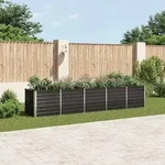 vidaXL Garten-Hochbeet Verzinkter Stahl 400x80x77 cm Anthrazit