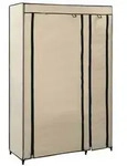 vidaXL Faltschrank Creme 110x45x175 cm Stoff