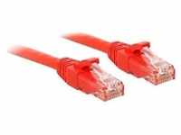 Lindy 48034 3m Cat.6 U/UTP Netzwerkkabel, rot