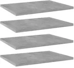 vidaXL B&uuml;cherregal-Bretter 4 Stk. Betongrau 40x30x1,5 cm Holzwerkstoff
