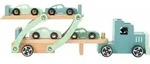small foot Autotransporter Chicago aus Holz, mit beweglicher Laderampe