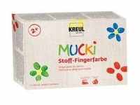 "KREUL Stoff-Fingerfarbe "MUCKI", 150 ml, 6er-Set"