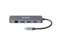 D-Link DUB-2334 5-in-1 USB-C Hub mit Gigabit Ethernet/Power Delivery