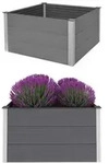 vidaXL Garten-Hochbeet WPC 100 x 100 x 54 cm Grau