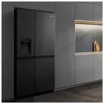 Hisense Side by Side RS818N4TFC ?R, Freistehend, Amerikanische T&uuml;r, Schwarz,