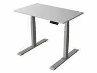 Steh-/Sitztisch Move 2 elektrisch Fuß silber 100x60x63-127cm lichtgrau