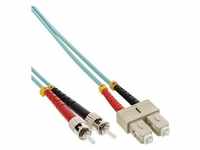 InLine® LWL Duplex Kabel, SC/ST, 50/125μm, OM3, 25m Kabel Patchkabel LWL SC/ST