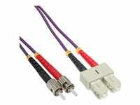 InLine® LWL Duplex Kabel, SC/ST, 50/125μm, OM4, 25m Kabel Patchkabel LWL SC/ST