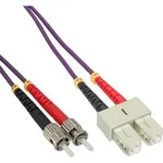 InLine&reg; LWL Duplex Kabel, SC/ST, 50/125&mu;m, OM4, 25m Kabel Patchkabel LWL