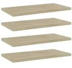 vidaXL B&uuml;cherregal-Bretter 4 Stk. Sonoma-Eiche 40x20x1,5 cm