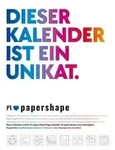 PaperShape - Dieser Kalender ist ein Unikat - Immerw&auml;hrender Kalender
