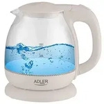 Adler AD 1283 Glas-Wasserkocher 1 L - 1100 W mit LED-Beleuchtung, Creme
