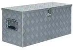 vidaXL Aluminiumkiste 90,5&times;35&times;40 cm Silbern