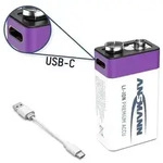 Ansmann E-Block USB-C USB-C&reg; Akku Li-Ion 400 mAh 9V 1St.