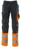 Mascot Leeds Arbeitshose Gr. 76C48 schwarzblau/hi-vis orange