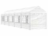 vidaXL Pavillon mit Dach Weiß 11,15x2,28x2,69 m Polyethylen