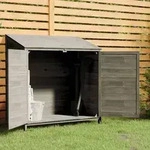 vidaXL Ger&auml;tehaus Anthrazit 102x52x112 cm Massivholz Tanne