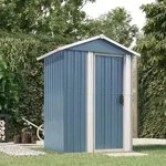 vidaXL Ger&auml;teschuppen Grau 126x97,5x177 cm Verzinkter Stahl