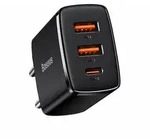 Schnellladeger&auml;t 2x USB / USB Type C 30W 3A Power Delivery Quick Charge schwarz