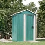 vidaXL Ger&auml;teschuppen Gr&uuml;n 126x97,5x177 cm Verzinkter Stahl