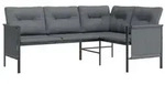 vidaXL 2-tlg. Garten-Lounge-Set Anthrazit Stahl