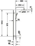 Duravit Duschsystem 1000 MinusFlow Brausethermostat, Edelstahl Geb&uuml;rstet, 1 Stk.