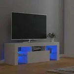 vidaXL TV-Schrank mit LED-Leuchten Wei&szlig; 120x35x40 cm