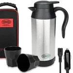 HEYNER&reg; Reisewasserkocher 12V Auto elektr. Wasserkocher Reise Edelstahl Elektrisch