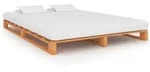 vidaXL Palettenbett Braun Massivholz Kiefer 200&times;200 cm