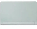 Glastafel Diamond magnetisch mit abgerundeten Ecken 993x559mm wei&szlig;