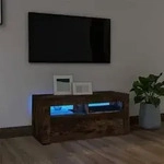 vidaXL TV-Schrank mit LED-Leuchten R&auml;uchereiche 90x35x40 cm