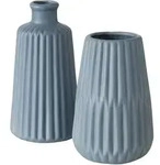 Boltze Vasen Set Esko 2-teilig, Blumenvasen aus Keramik, &oslash; ca. 8,5 cm, ohne Blumen,