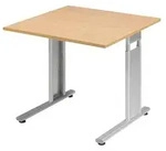 Geram&ouml;bel Schreibtisch Flex S-617101-BS 80x80x68-82cm buche/si