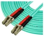 StarTech.com 10 m OM4 LC to LC Multimode Duplex Fiber Optic Patch Cable- Aqua -