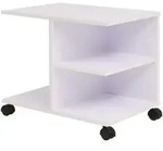 vidaXL Beistelltisch mit Rollen 50&times;35&times;42 cm Wei&szlig;