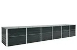 vidaXL Garten-Hochbeet Verzinkter Stahl 480x80x77 cm Anthrazit
