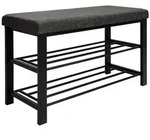 Schuhbank mit Polster - 81x32x50 Schuhregal mit Sitzfl&auml;che - Garderobenbank...